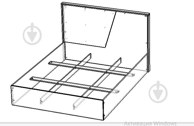 Кровать Вісент Старк (под ламельный каркас с ножками) 160x200 см белый - фото 2