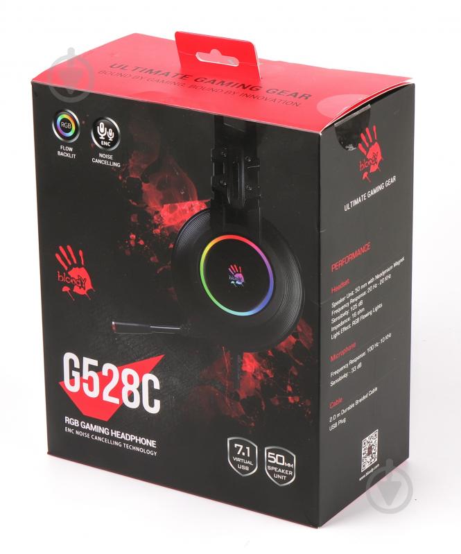 Наушники A4Tech G528C Bloody (Black) black - фото 2