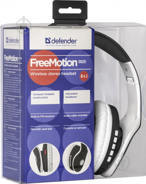 Наушники Defender FreeMotion B525 Bluetooth black - фото 5