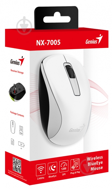 Мышь Genius NX-7005 White NP (31030017401) - фото 3