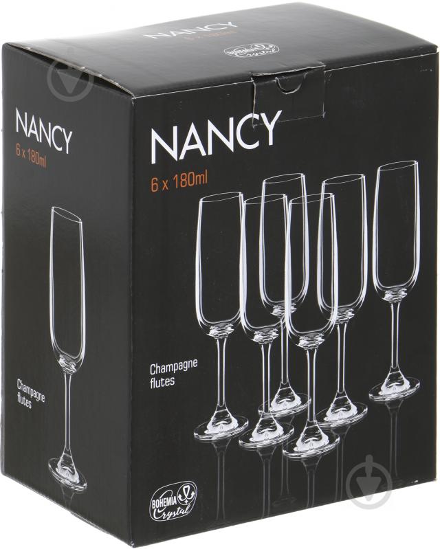 Набір бокалів для шампанського Nancy 180 мл 6 шт. Bohemia - фото 3