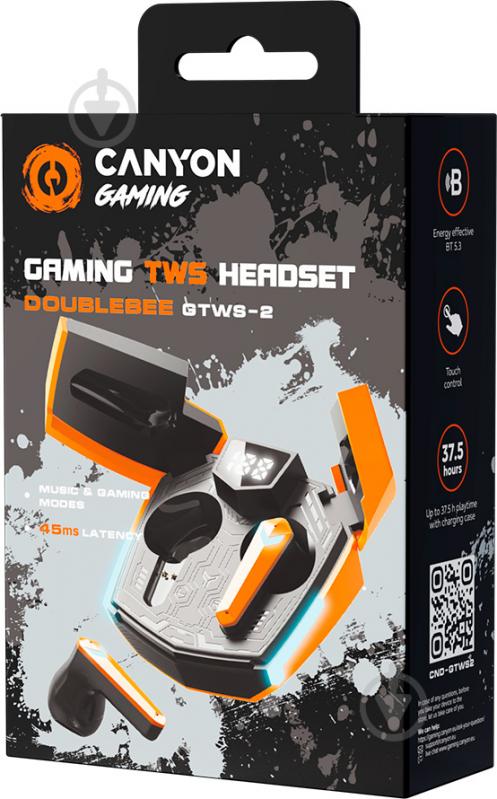 Навушники Canyon Doublebee GTWS-2 Gaming orange (CND-GTWS2O) - фото 6