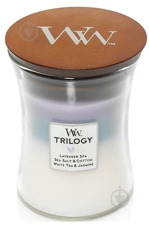 Свеча ароматическая Woodwick Medium Trilogy Calming Retreat (Успокаивающий Ретрит) 275 г - фото 1