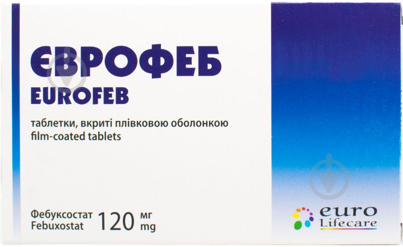 Єврофеб в/плів. обол. по 120 мг №84 (14х6) таблетки - фото 1