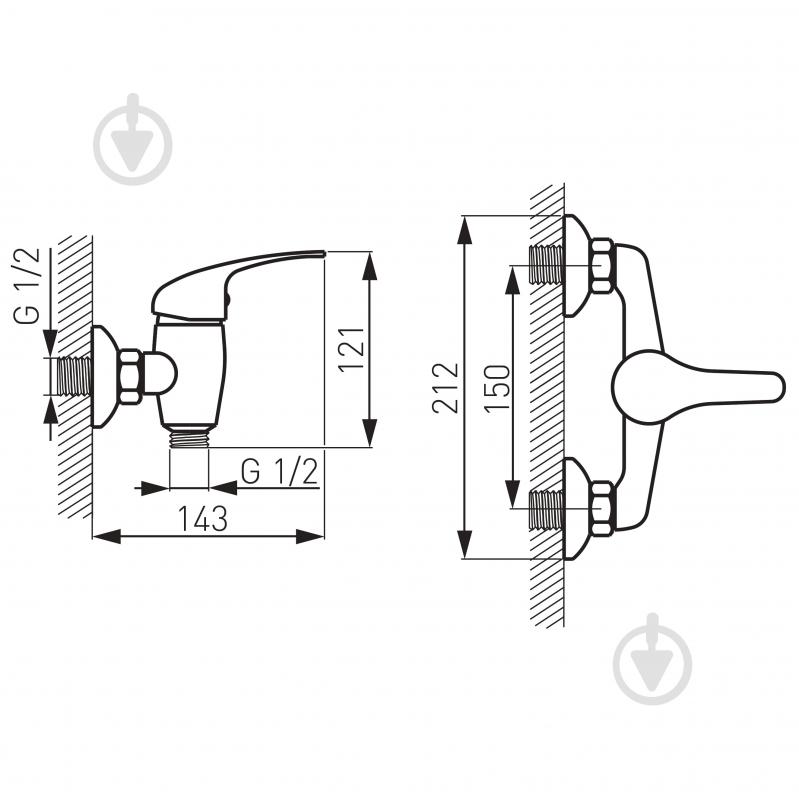 Смеситель для душа Ferro Titania Iris 92060/1.0 - фото 2