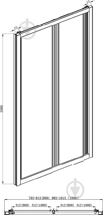 Душевые двери Bravat Drop BD100.4120A - фото 3