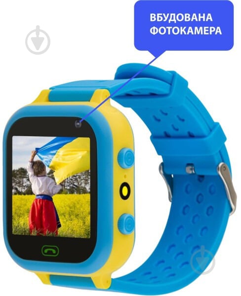 Смарт-годинник дитячий AmiGo GO009 blue/yellow (996383) - фото 2