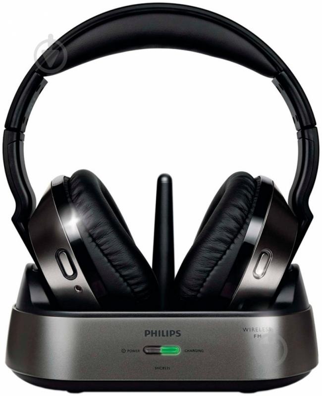 Наушники Philips SHC8535/10 Wireless black/silver - фото 3