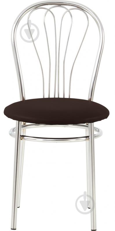 Стул обеденный Nowy Styl VENUS CHROME (BOX-4) V-3 темно-коричневый / хром - фото 2