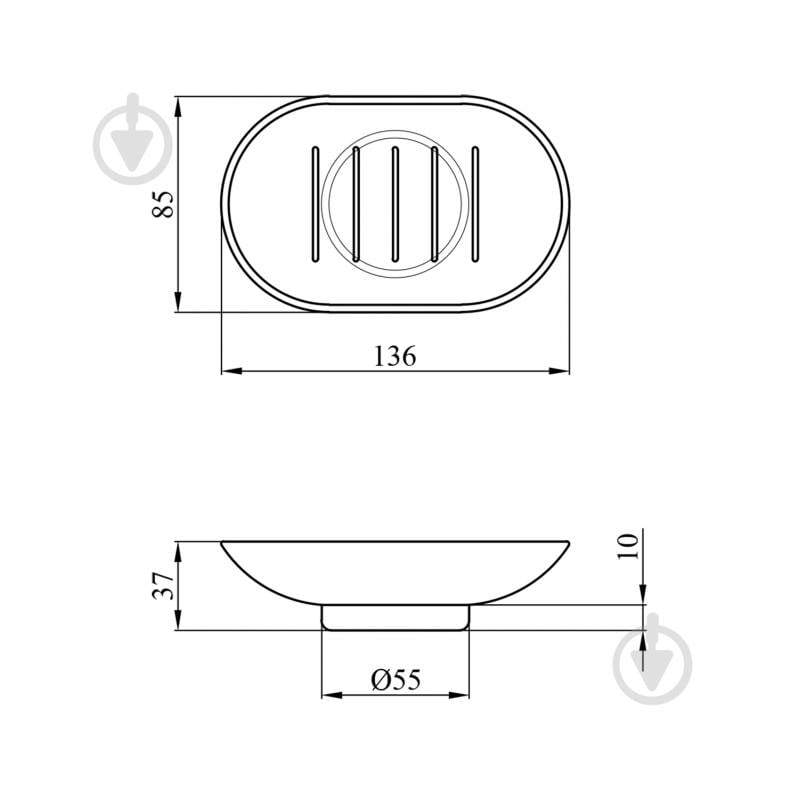 Мыльница Kroner KRM Rizze — ACG203 (CV022841) - фото 2 Мыльница Kroner KRM Rizze — ACG203 (CV022841) - фото 2