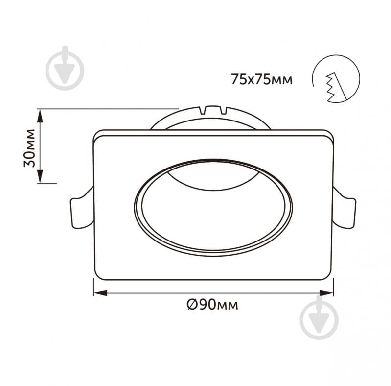 Світильник вбудовуваний (Downlight) LED CONCEPT PC EMO 02S MR16 чорний/білий - фото 5