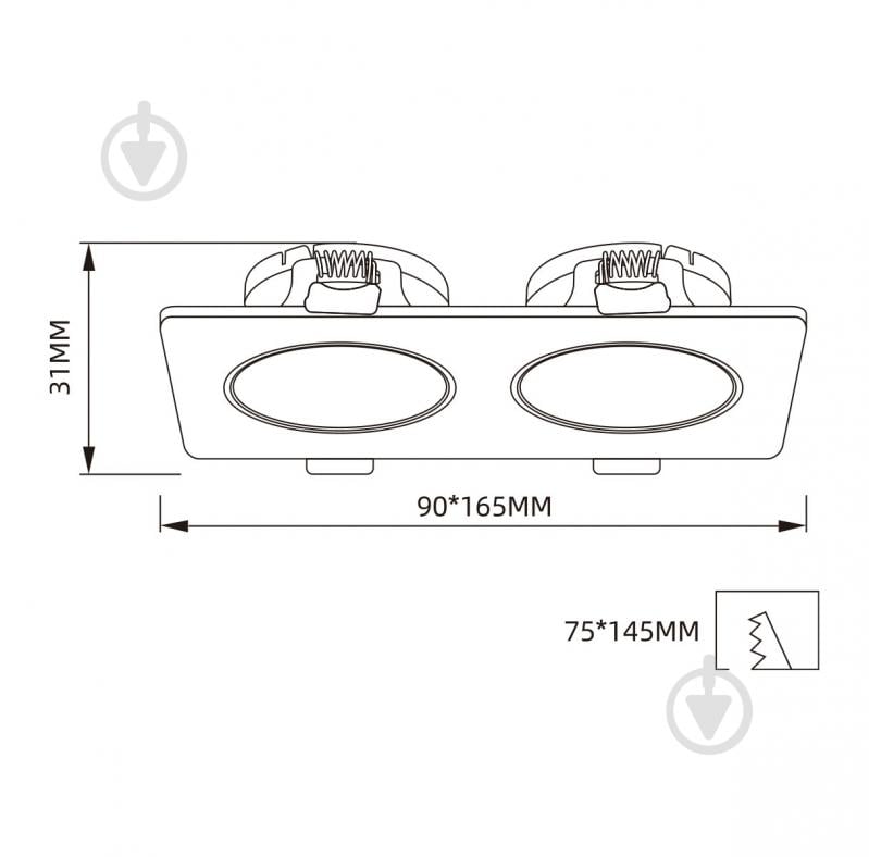 Світильник вбудовуваний (Downlight) LED CONCEPT PC EMO 022S MR16 чорний/білий - фото 5