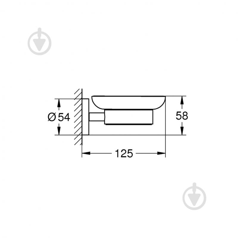 Мыльница Grohe с держателем QuickFix Start Cube 41193000 (CV031949) - фото 2