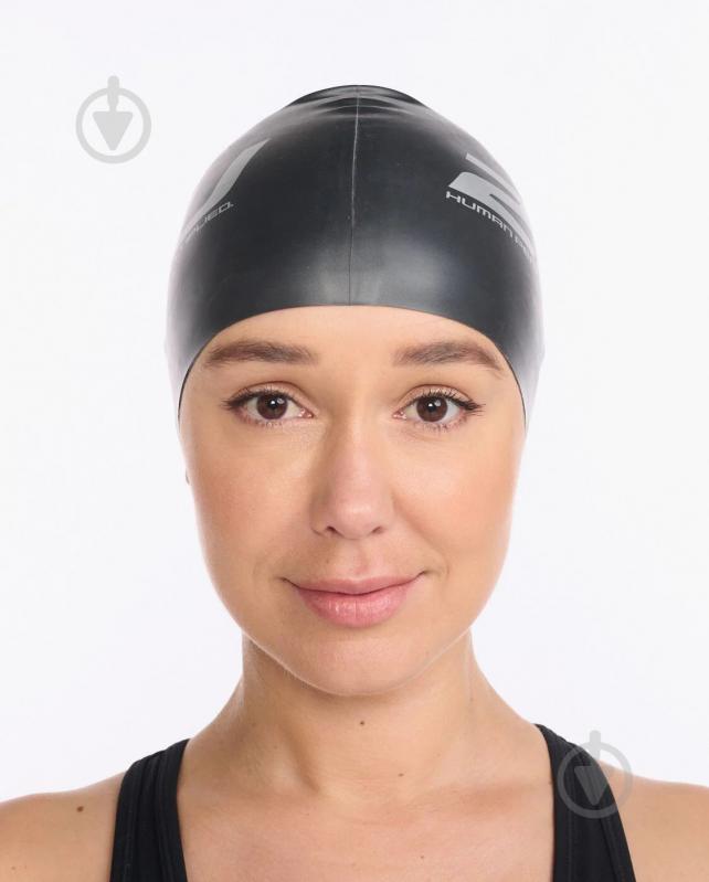 Шапочка для плавания 2XU Silicon Swim Cap US1355f_BLK/BLK one size черный - фото 2