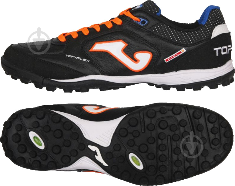 Сороконожки Joma TOP FLEX 2201 NEGRO NARANJA TURF TOPS2201TF р.45 черный - фото 2