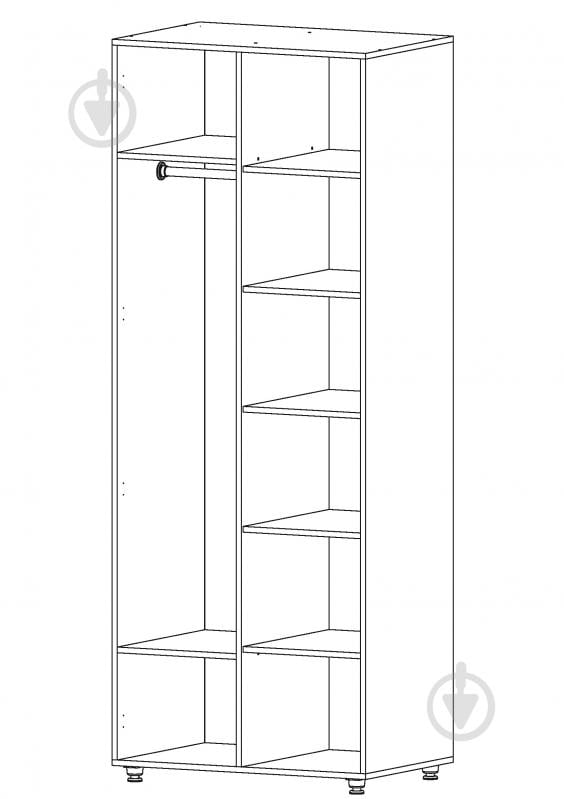 Шкаф для одежды Милана-2 дуб сонома - фото 2
