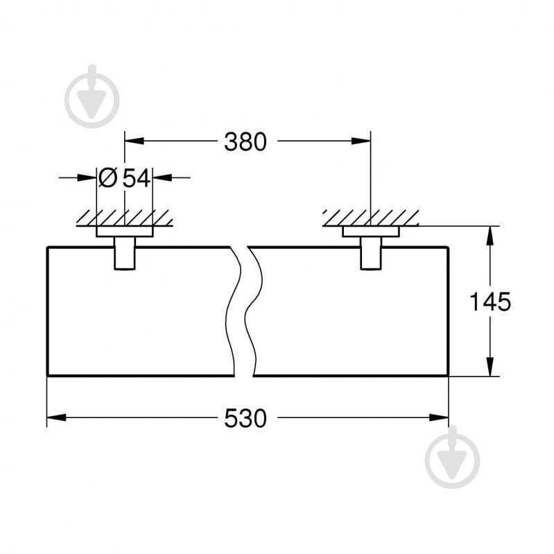 Полка стеклянная Grohe QuickFix Start 412022430 (CV034614) - фото 2
