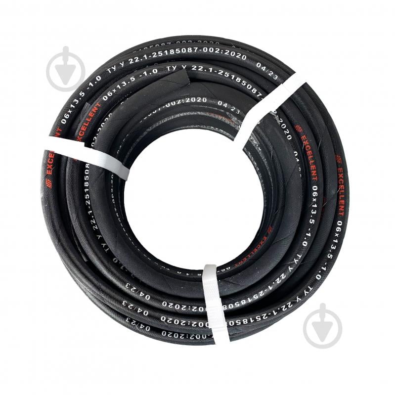 Рукав Excellent напорный маслобензиностойкий (МБС) 6х13,5-1,0 ГОСТ 10362-76/ТУ У 22.1-25185087-002:2020 - фото 2 Рукав Excellent напорный маслобензиностойкий (МБС) 6х13,5-1,0 ГОСТ 10362-76/ТУ У 22.1-25185087-002:2020 - фото 2