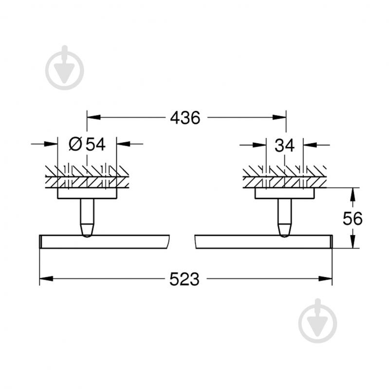 Держатель для полотенец Grohe QuickFix Start 430 мм Cosmopolitan 41166000 - фото 2 Держатель для полотенец Grohe QuickFix Start 430 мм Cosmopolitan 41166000 - фото 2