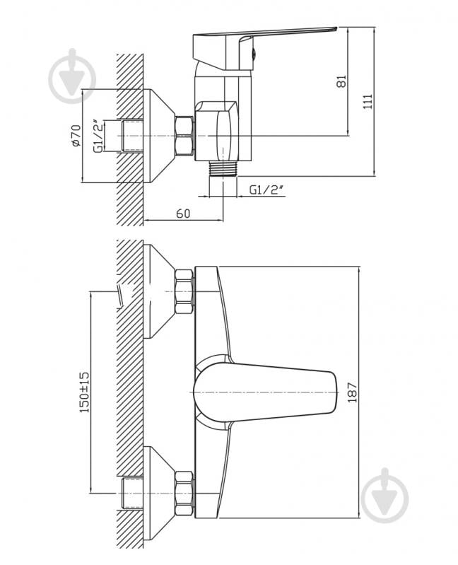 Смеситель для душа Water House Modern - фото 5
