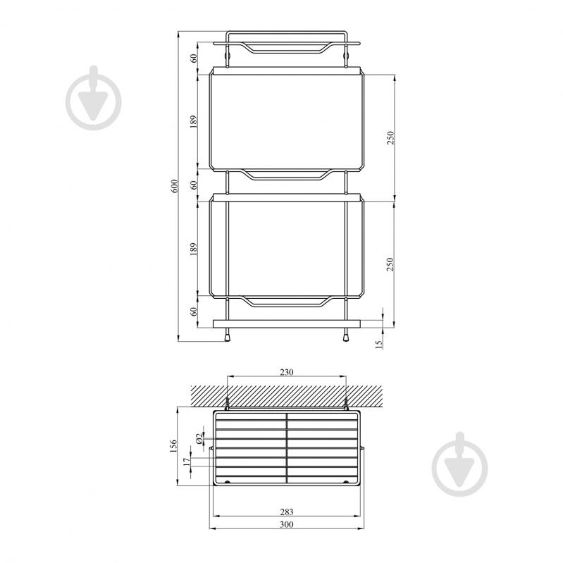 Полка для ванной Kroner KRM Rizze - ACC330-3 (CV022916) - фото 2
