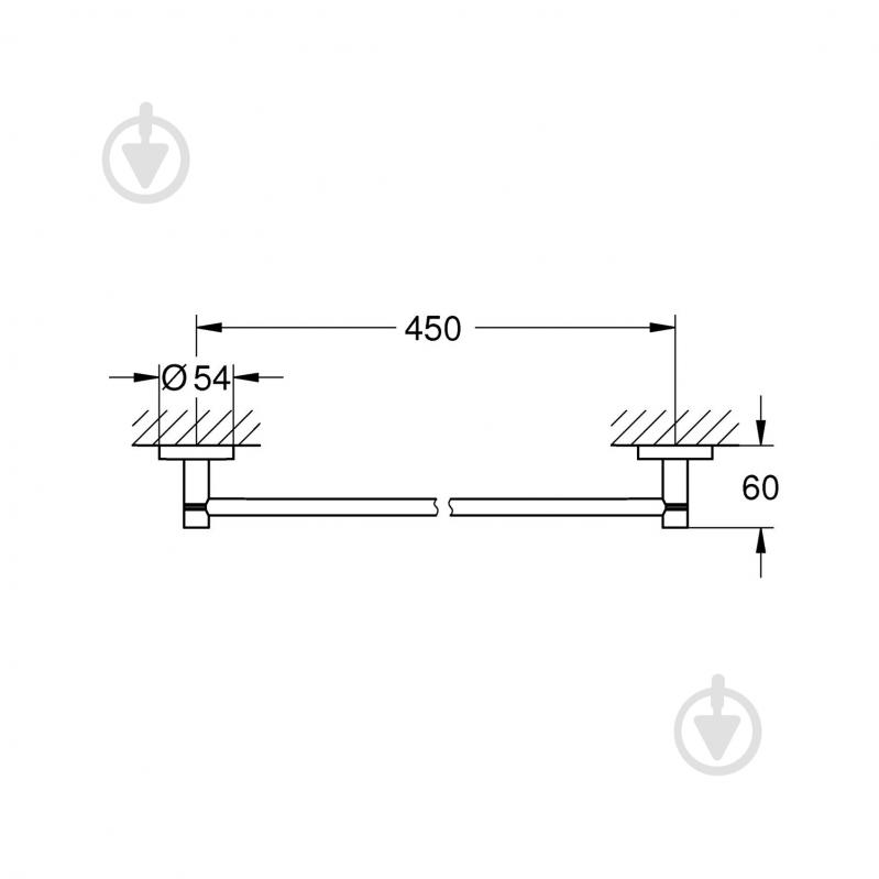Держатель для полотенец Grohe QuickFix Start 450 мм 411972430 - фото 2