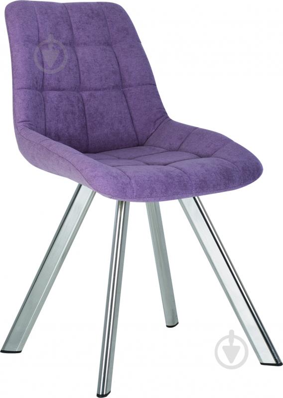 Стілець обідній Nowy Styl NICOLE 4L CHROME (BOX-1) SQR SORO-65 фіолетовий / хром - фото 1