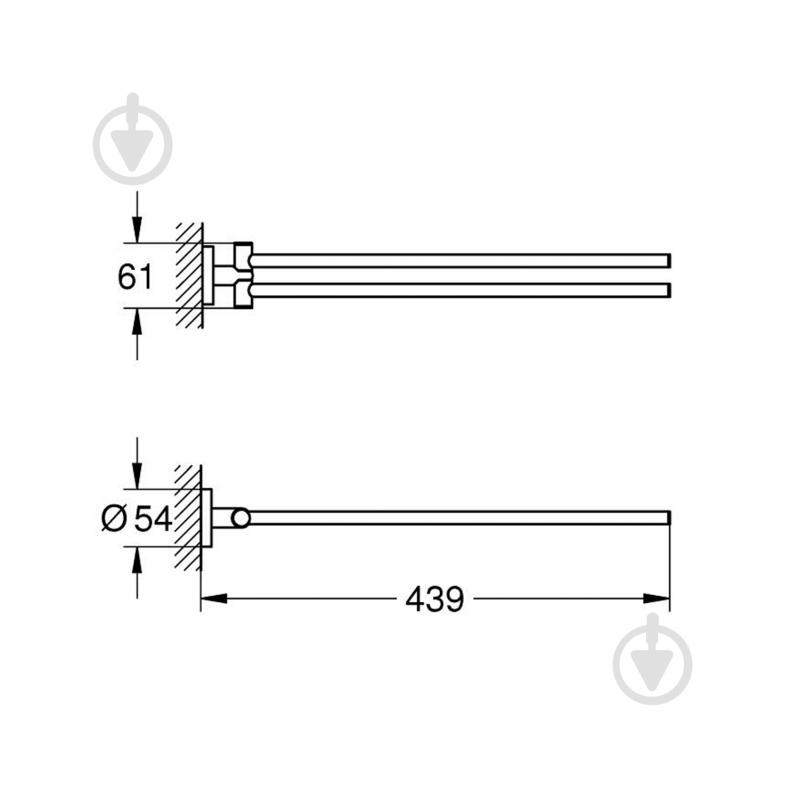 Держатель для полотенец Grohe QuickFix Start 41183000 - фото 2