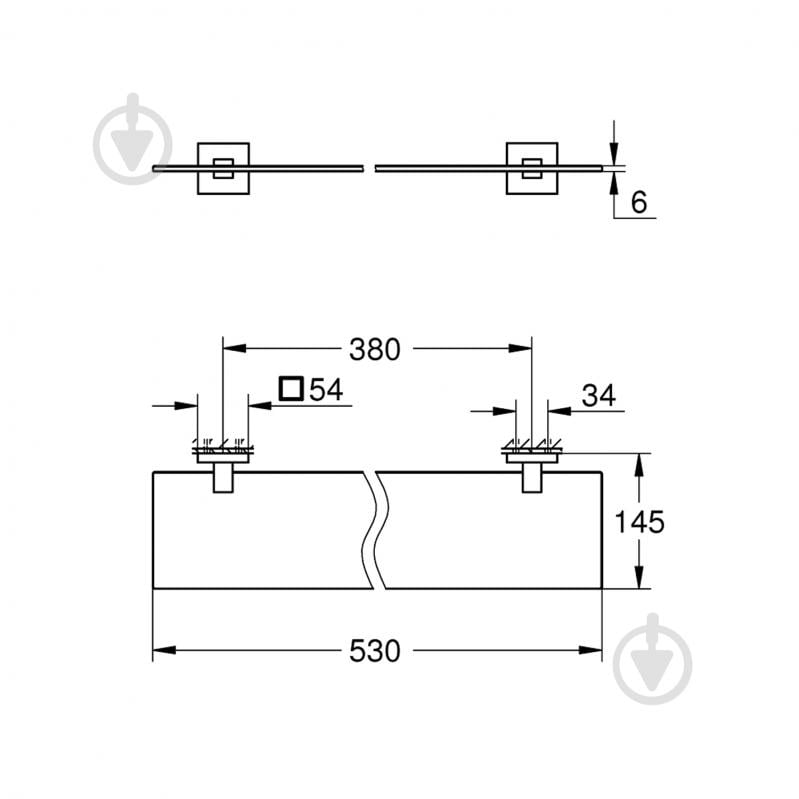 Полка стеклянная Grohe QuickFix Start Cube 411092430 (CV034620) - фото 2 Полка стеклянная Grohe QuickFix Start Cube 411092430 (CV034620) - фото 2