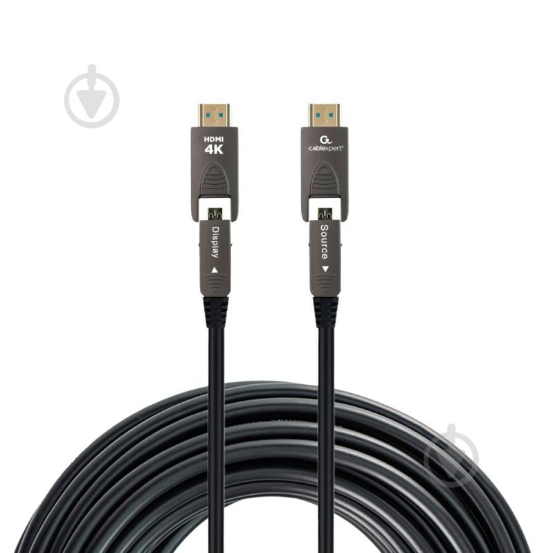 Кабель Cablexpert (AOC) HDMI-A/D на A/D V.2.0, 4К 60Гц 10 м black (CCAP-HDMIDD-AOC-10M) - фото 2