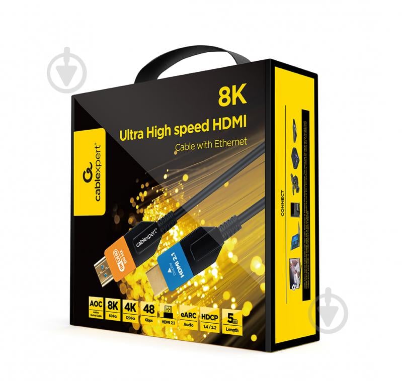 Кабель Cablexpert (AOC) HDMI V.2.1, 8К 60Гц/4К 120Гц 5 м black (CC-HDMI8K-AOC-5M) - фото 3