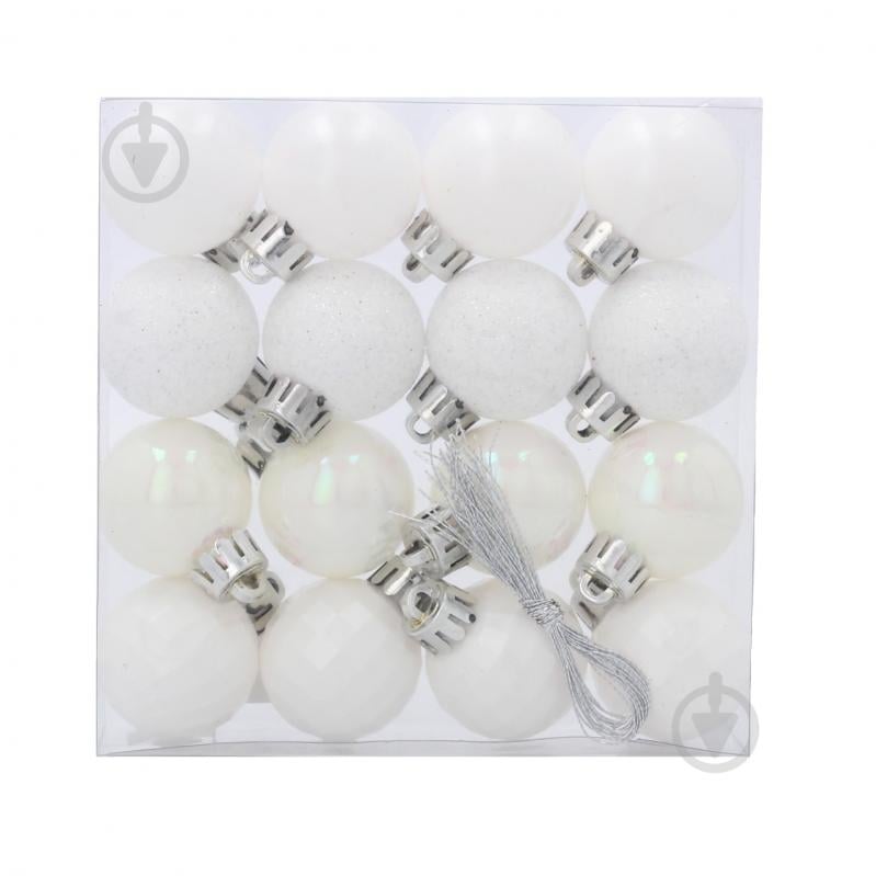 Набір ялинкових куль Тайм Еко d 30 мм 3 см 16 шт./уп. - фото 1