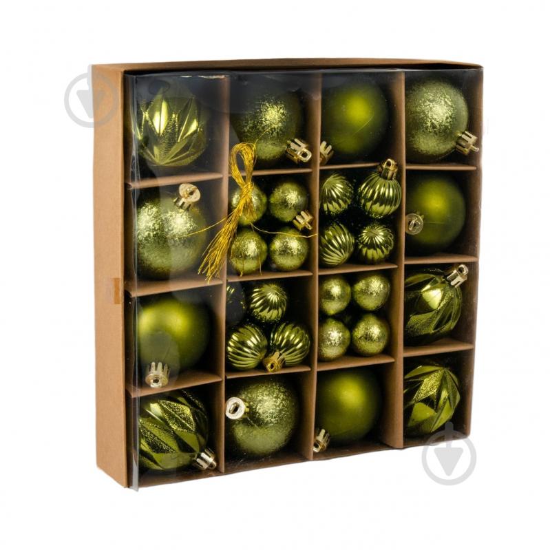 Набор елочных шаров Тайм Еко d 3 мм 44 шт./уп. - фото 2 Набор елочных шаров Тайм Еко d 3 мм 44 шт./уп. - фото 2