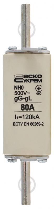 Предохранитель плавкий АСКОУКРЕМ NH0 80A gG A0050010023 - фото 1