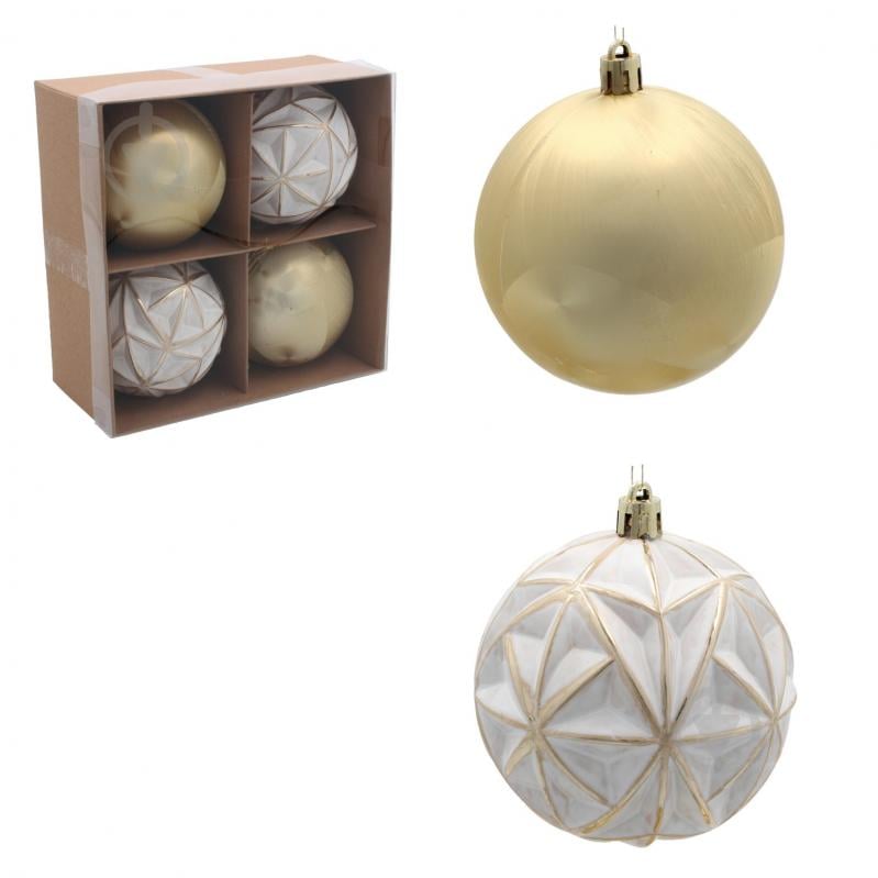 Набор елочных шаров Тайм Еко BIK7243 d 80 мм 8 см 4 шт./уп. - фото 1 Набор елочных шаров Тайм Еко BIK7243 d 80 мм 8 см 4 шт./уп. - фото 1