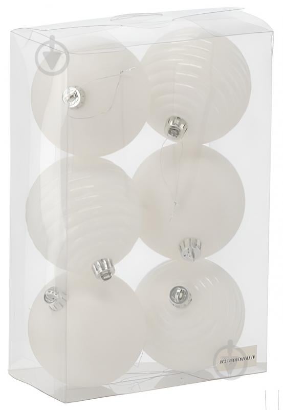 Набор елочных шаров Тайм Еко молочные d 8 мм 6 шт./уп. - фото 1 Набор елочных шаров Тайм Еко молочные d 8 мм 6 шт./уп. - фото 1