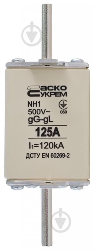 Запобіжник плавкий АСКОУКРЕМ NH1 125A gG A0050010029 - фото 1