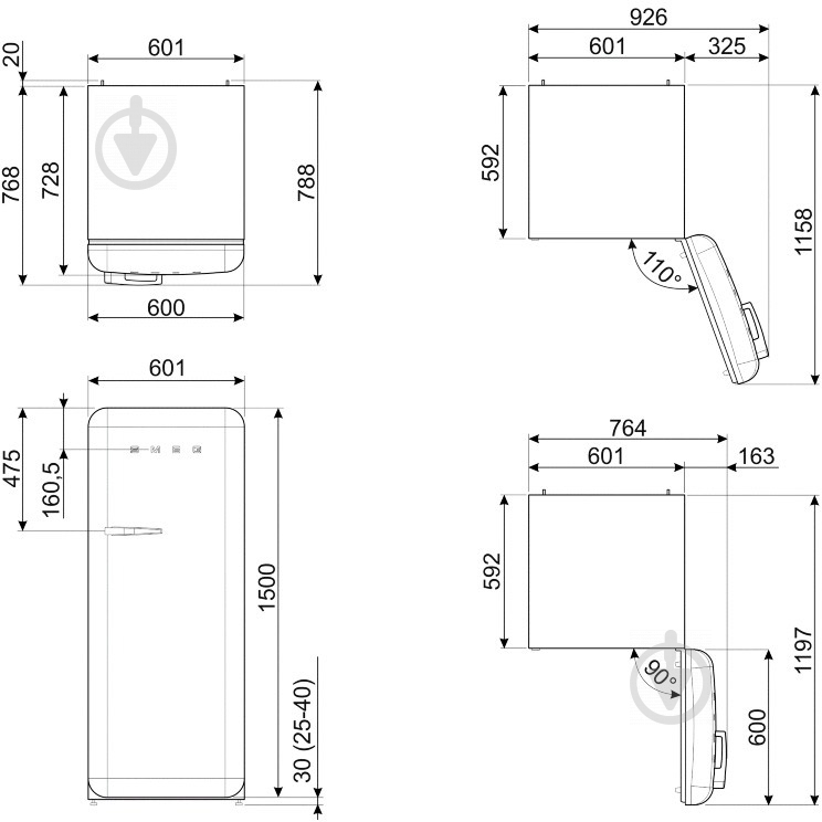 Холодильник Smeg Стиль 50 FAB28RDIT3 - фото 10