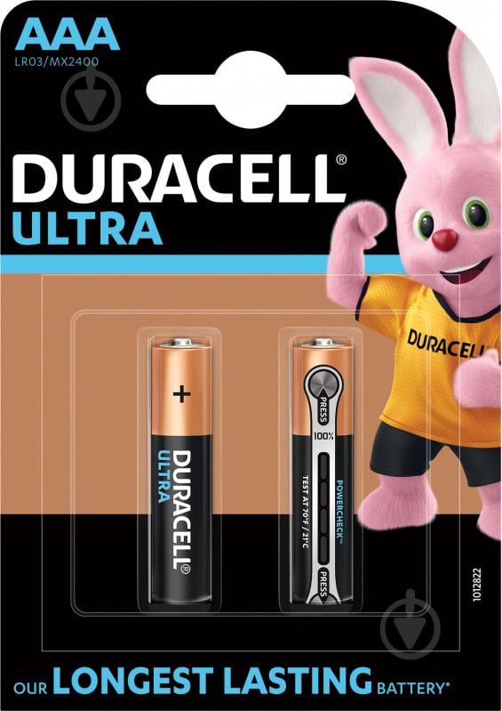 Батарейки Duracell Ultra MN2400 AAA (LR03, 286) 2 шт. (5004804) - фото 1