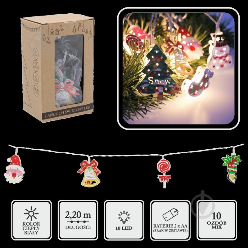 Гирлянда-фигура Тайм Еко светодиодная (LED) 10 ламп 1,85 м (LED4024) - фото 2 Гирлянда-фигура Тайм Еко светодиодная (LED) 10 ламп 1,85 м (LED4024) - фото 2