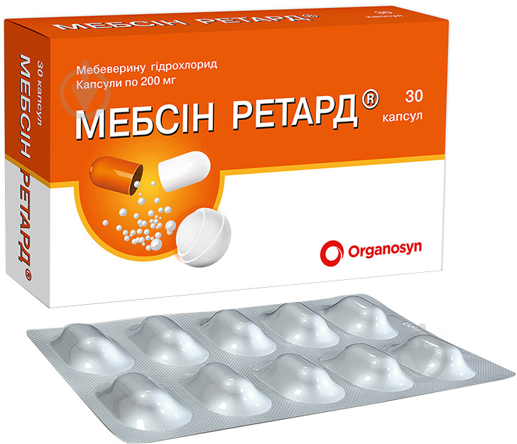 ᐉ Мебсин ретард №30 (10Х3) капсулы 200 мг • Купить в е,  .
