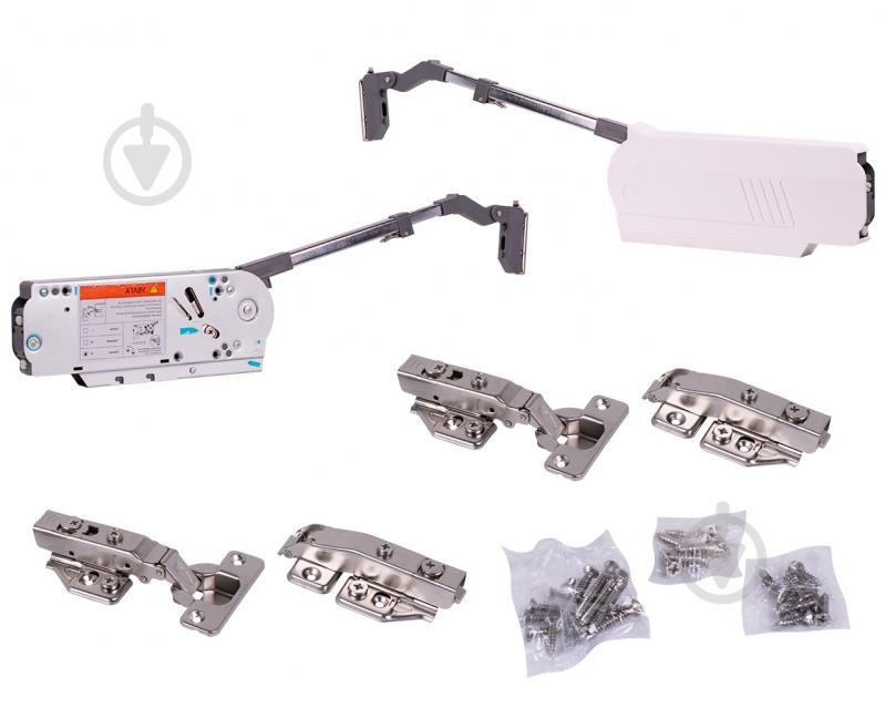 Підйомний механізм DC Bi-fold Light для фасаду кухні 5,7-7,8 кг білий без доводчика - фото 2 Підйомний механізм DC Bi-fold Light для фасаду кухні 5,7-7,8 кг білий без доводчика - фото 2