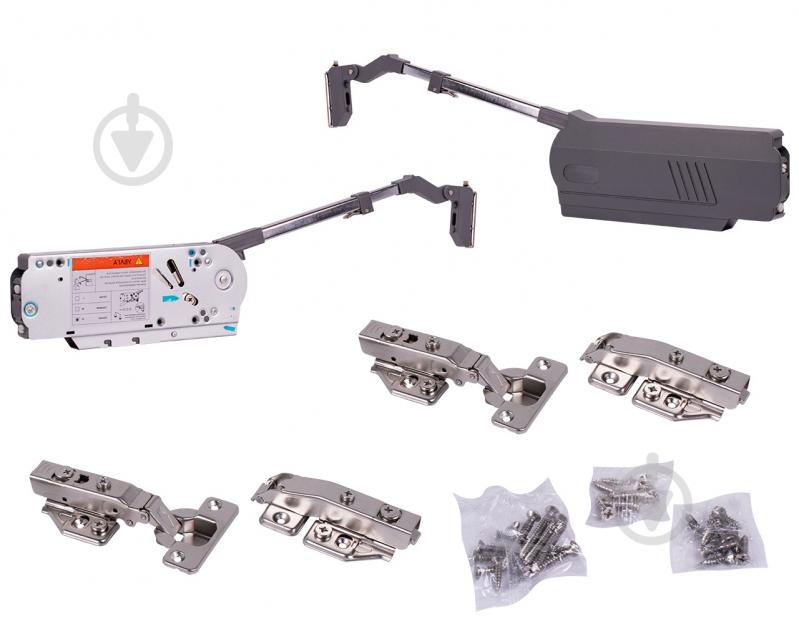 Підйомний механізм DC Bi-fold Light для фасаду кухні 5,7-7,8 кг графіт без доводчика - фото 4 Підйомний механізм DC Bi-fold Light для фасаду кухні 5,7-7,8 кг графіт без доводчика - фото 4