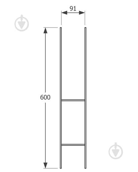 Опора колоны 91x600x6 мм (PSH 90) - фото 3