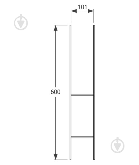 Опора колоны 101x600x6 мм (PSH 100) - фото 2