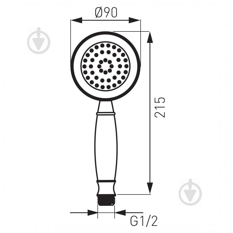 Ручний душ Ferro Retro S160 - фото 2