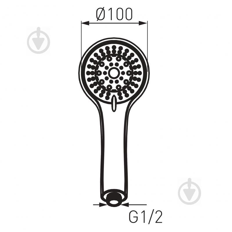 Ручний душ Ferro Sera 100 мм S500 - фото 2