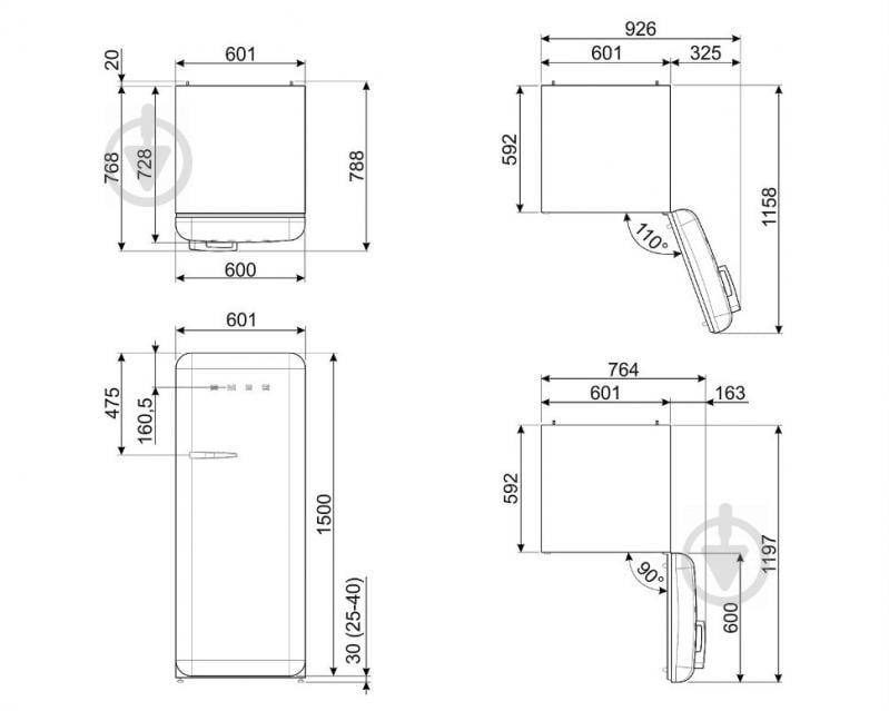 Холодильник Smeg FAB28RRD5 - фото 8