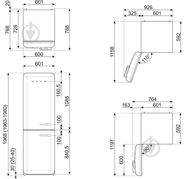 Холодильник Smeg FAB32LPB5 - фото 11