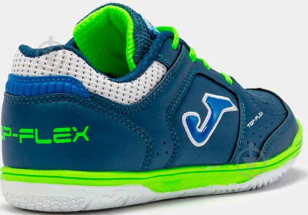 Футзальная обувь Joma TOP FLEX JR 2233 AZUL ELECTRICO VERDE FLUOR INDOOR TPJS2233IN р.33 синий - фото 4